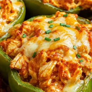 Buffalo Chicken Stuffed Peppers