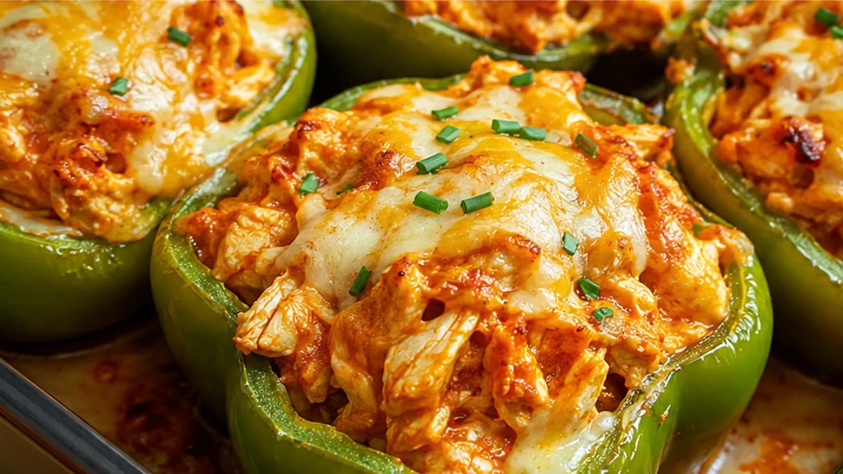 Buffalo Chicken Stuffed Peppers - Buffalo chicken stuffed peppers: try this spicy recipe for a flavorful meal that's worth making! Perfect for any occasion.