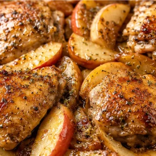 Chicken and Apples Skillet Delight