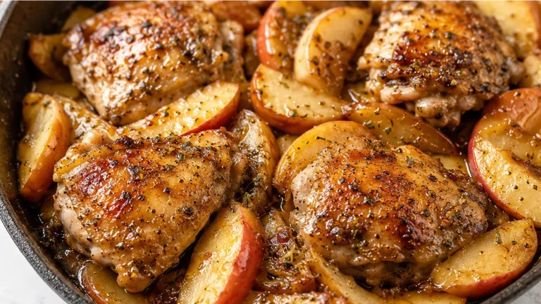 Chicken and Apples Skillet Delight