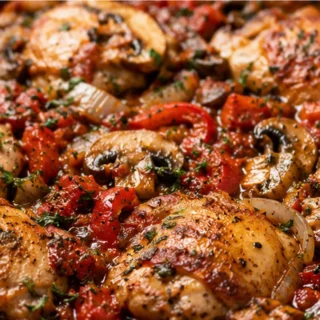 One-Pan Chicken Cacciatore