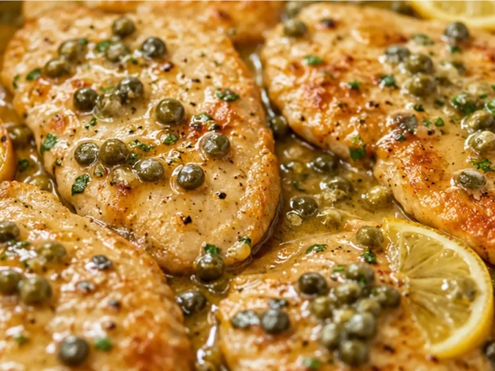 Golden Chicken Piccata Dinner