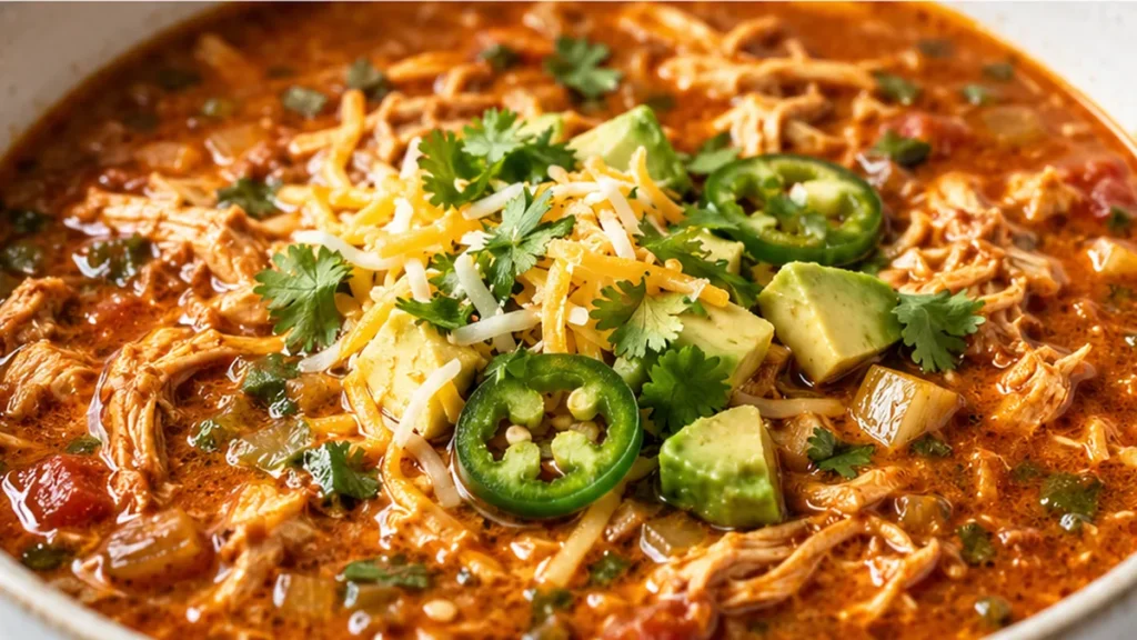 Chicken Enchilada Soup - Chicken Enchilada Soup: Make this easy one-pot recipe for a comforting and flavorful meal. Perfect for busy weeknights, ready in under