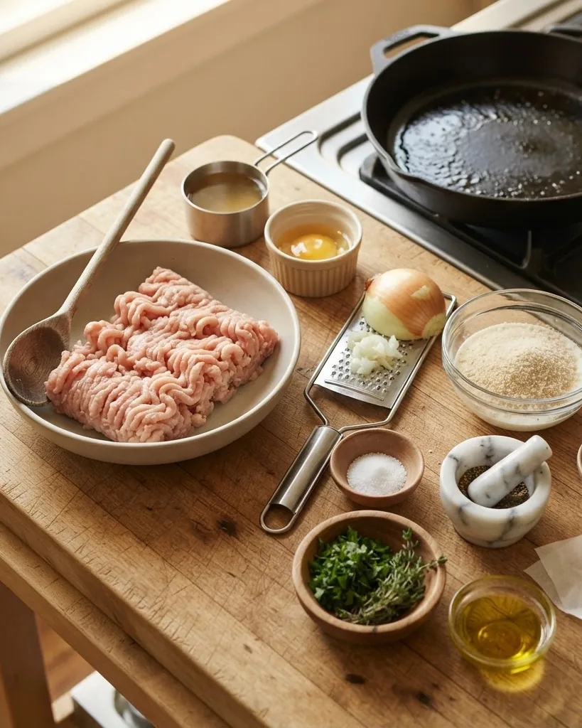 Close-up illustrating how to use ground chicken in recipes without a dry, crumbly mess