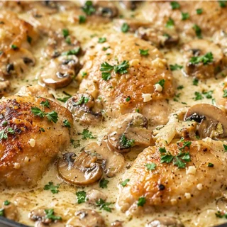 Creamy Garlic Mushroom Chicken