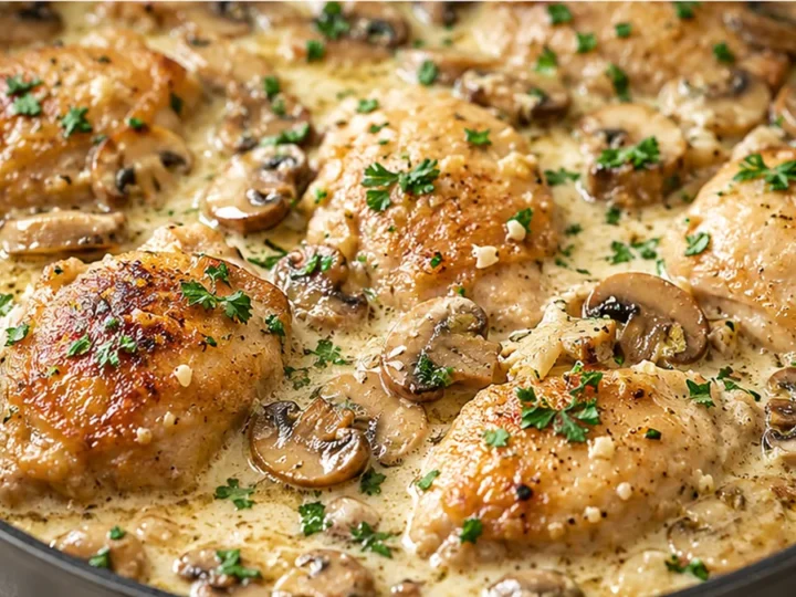 Creamy Garlic Mushroom Chicken