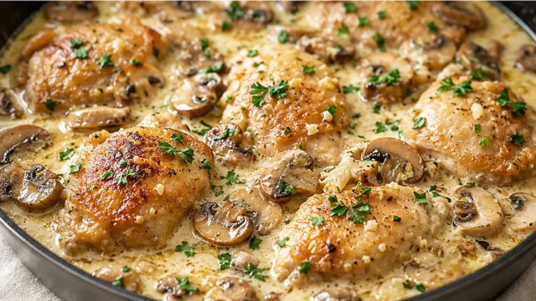 Creamy Garlic Mushroom Chicken