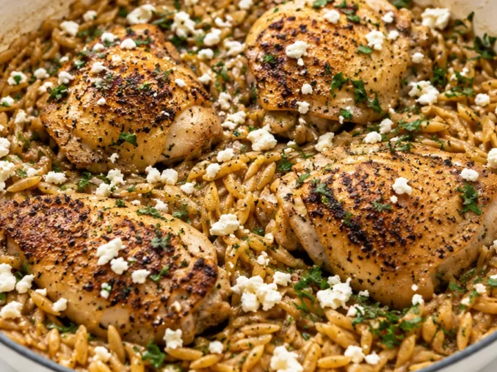 One-Pot Lemon Pepper Chicken & Orzo