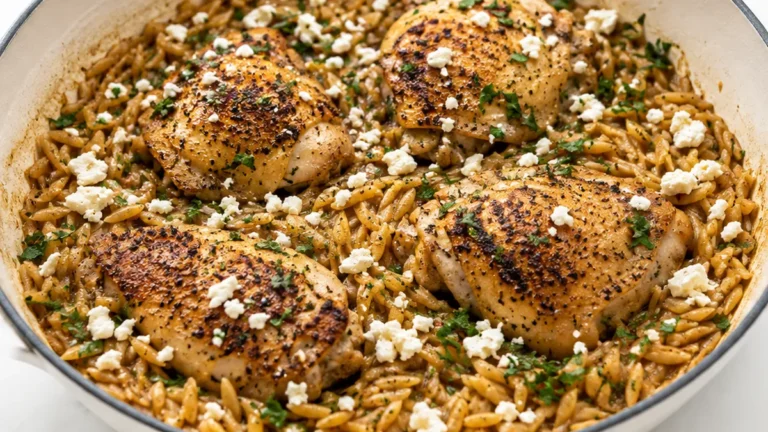 One-Pot Lemon Pepper Chicken & Orzo