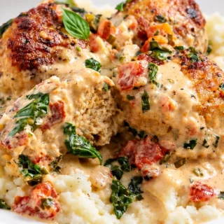 Marry Me Chicken Meatballs - Make 'Marry Me' chicken meatballs that are incredibly tender and flavorful. This easy recipe features sun-dried tomatoes and a crea
