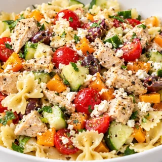 Greek Chicken Pasta Salad