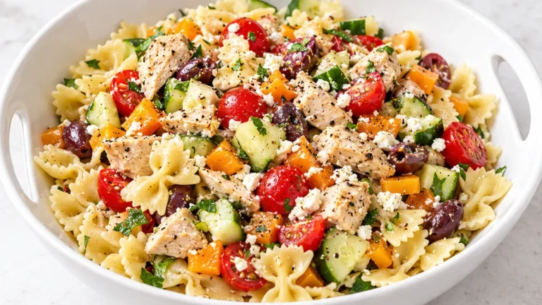 Greek Chicken Pasta Salad