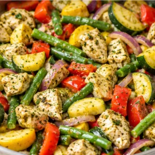 Pesto Chicken & Veggies in 20 Minutes! - pesto chicken veggies in 20