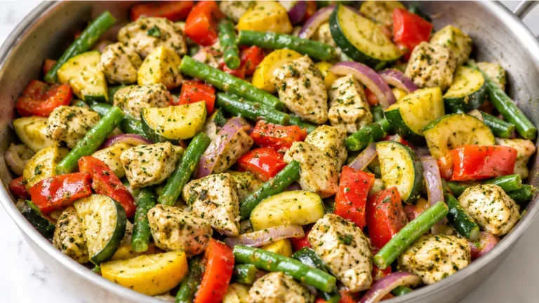 Pesto Chicken & Veggies in 20 Minutes!