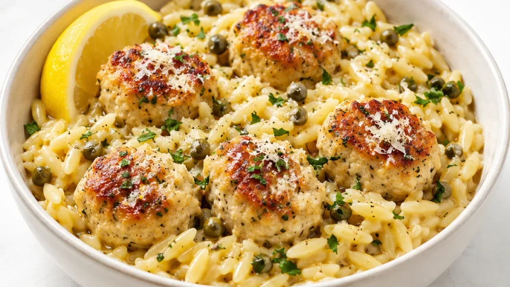 Piccata Meatball Skillet Magic