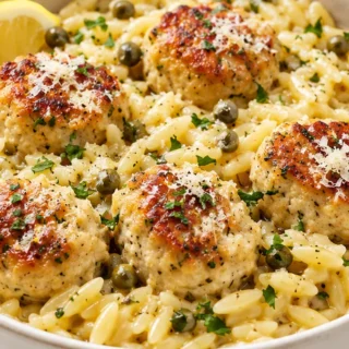 Piccata Meatball Skillet Magic