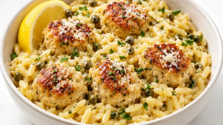 Piccata Meatball Skillet Magic